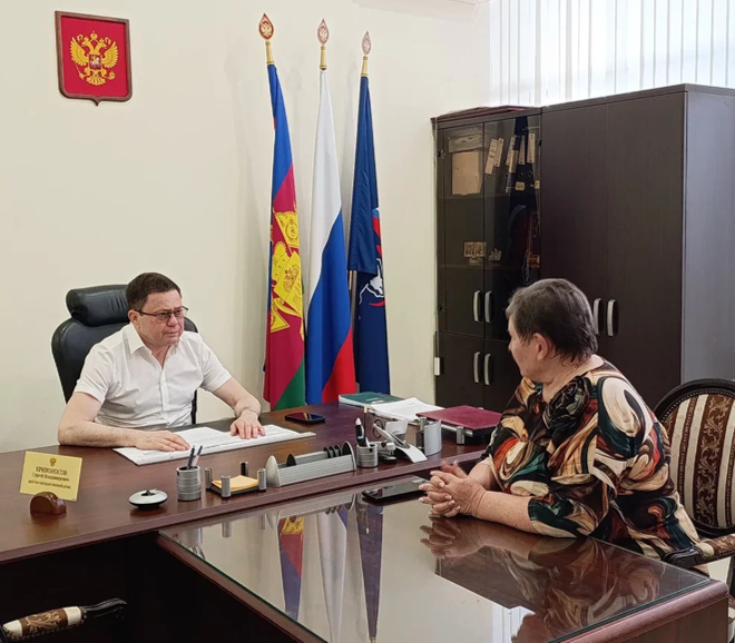 Сергей Кривоносов провел рабочую встречу с кандидатом в депутаты Государственной Думы от партии «Единая Россия» Валентиной Кротько